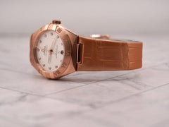Omega Constellation CoAxial 29mm 18k RG Crystal Diamond Dial 131.53.29.20.52.002
