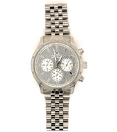 IceTime LEGACY White 40mm Men's White Gold Steel Watch Iced 0.10ct Diamonds