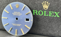 Rolex Datejust Mens 36mm Navy Blue Gold Stick Jubilee Oyster Ref:16233 16013