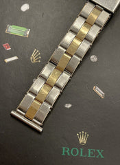 Rolex Vintage EXPANDABLE Cromwel 14k Gold/Steel Bracelet 19mm Band Straight Ends