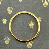 Rolex Date 34mm Men's 18k Yellow Gold Fluted Bezel 4.6 Grams Oyster Ref: 15053