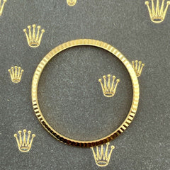 Rolex Date 34mm Men's 18k Yellow Gold Fluted Bezel 4.6 Grams Oyster Ref: 15053