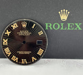 Rolex Datejust 36mm Mens Black Sunburst Dial Gold Roman Oyster Jubilee 116233