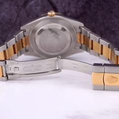 Rolex Men's Datejust 41mm 18k Gold & Steel Oyster White Index Dial Watch 116333