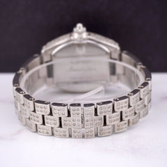 Cartier Roadster 33mm Ladies Watch Custom Iced Out 5ct Genuine Diamonds 2675