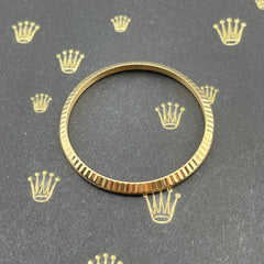 Rolex Date 34mm Men's 18k Yellow Gold Fluted Bezel 4.6 Grams Oyster Ref: 15053