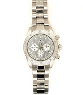 IceTime APEX White 40mm Men's White Gold Steel Watch Iced 0.10ct Diamonds