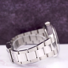 Rolex Mens 41mm Oyster Datejust II Black Roman Dial Auto Steel Watch Ref 116300