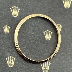 Rolex Date 34mm Men's 18k Yellow Gold Fluted Bezel 4.6 Grams Oyster Ref: 15053