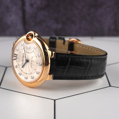 Cartier Ballon Bleu 36mm Rose Gold Diamond Ladies Watch 3003 / WE902028