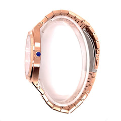 IceTime ALPHA Rose 42mm Men's Rose Gold Steel Watch Iced 0.10ct Diamonds