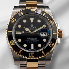 Rolex Submariner 40mm 18k Yellow Gold/Steel Black Dial Men's Watch 116613LN