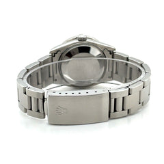 Rolex Oyster Perpetual 31mm 1.50ct Diamonds Black DialSteel Watch Ref 77080