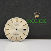 Rolex Datejust Men's 36mm 2-Tone Silver Dial Gold Stick Oyster Jubilee 16233