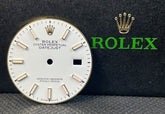 Rolex Datejust 36mm Mens 18k Rose Gold White Dial Stick Rose Silver 126231