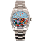Rolex Oyster Perpetual 31mm Stainless Steel Watch Celebration Blue Dial 67480