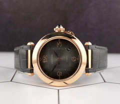 Cartier Pasha 41mm 18k Rose Gold Dark Grey Dial Automatic Mens Watch 4438