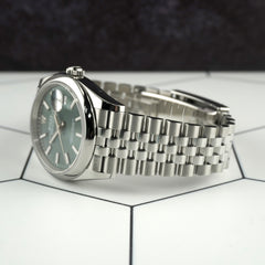 Rolex Datejust 36mm Mint Green Dial Smooth Steel Jubilee Men's Watch 126200
