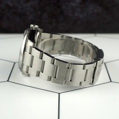 Rolex Oyster Perpetual 36mm Steel Mens Steel Watch Baby Blue Dial 116000