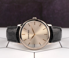 Audemars Piguet 41mm Jules Extra-Thin 18k White Gold Silver Dial Watch 15180BC