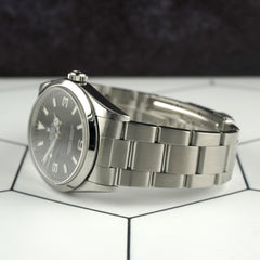 Rolex Explorer I 36mm Steel Black Dial Oyster Men's Watch 14270 Papers