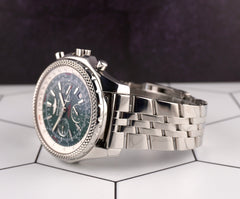 Breitling 49mm Bentley Motors Green Dial Chronograph Steel Mens Watch A25362