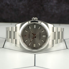Rolex Oyster Perpetual 36mm Silver Dial Steel Mens Watch 116000