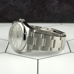 Rolex Oyster Perpetual 36mm Silver Dial Steel Mens Watch 116000