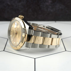 Rolex Datejust 41mm 18K YG / Steel Champagne Diamond Dial Jubilee Watch 126333