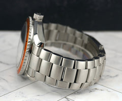 Omega 42mm Seamaster Planet Ocean Orange Bezel Steel Men's Watch 2208.50