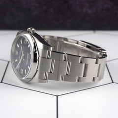 Rolex 34mm Oyster Perpetual Blue Dial Steel Men's Watch with Card 114200