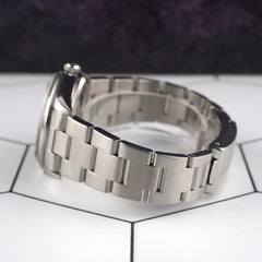 Rolex 34mm Oyster Perpetual Date Salmon Dial Steel Men's Watch with Paper 15200