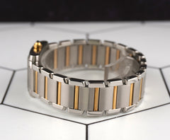 Cartier Tank Francaise 20mm Quartz Ladies 18k Gold & Steel Watch White Dial 2384