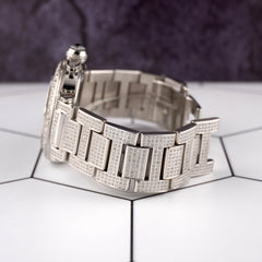 Cartier Pasha 40mm Black Dial Custom Iced Out 8ct Genuine Diamonds Ref 2790