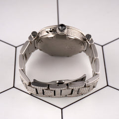 Cartier Pasha 40mm Black Dial Custom Iced Out 8ct Genuine Diamonds Ref 2790