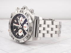 Breitling Chronomat 44mm Stainless Steel Black Dial Tachymeter AB0110