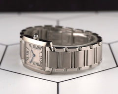 Cartier 20mm Tank Francaise Small Silver Dial Steel Ladies Watch Ref 2300