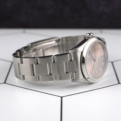 Rolex Oyster Perpetual 31mm Salmon Dial Steel Ladies Watch 77080 Papers