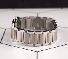 Cartier 20mm Tank Francaise Mother Of Pearl Dial Steel Ladies Watch Ref 3217