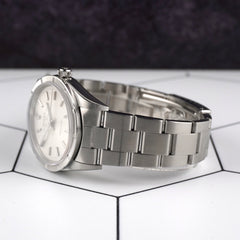 Rolex Oyster Perpetual Air King 34mm Silver Dial Steel Watch 14010 Papers