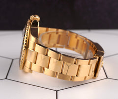 Rolex 40mm GMT Master II 18K Yellow Gold Black Dial Men's Watch 116718