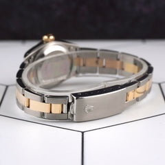 Rolex 25mm Oyster Perpetual 18K Yellow Gold Two-Tone Champagne Dial Watch 67193