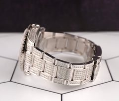 Rolex Oyster Datejust 36mm Steel Mens Watch Iced 7ct Diamond White MOP 116200