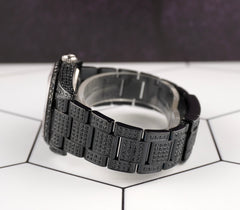 Rolex 36mm Oyster Perpetual Datejust Black Iced Out 9ct Diamond Watch Ref 116200