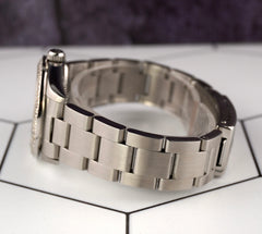 Rolex 31mm Oyster Perpetual Ladies Steel 1ct Diamond Ice blue Watch Ref 67480