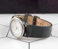 Rolex 34mm Oyster Perpetual Stainless Steel Watch 1.5ct Diamond MOP Dial 1005