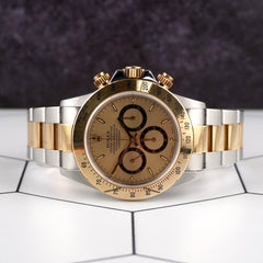 Rolex Daytona Cosmograph 40mm 18k YG / Steel Gold Dial Oyster Men's 16523
