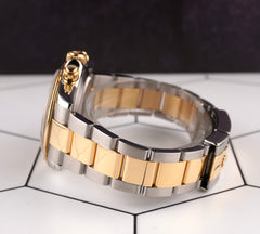 Rolex Daytona Cosmograph 40mm 18k & Steel Men's Oyster Gold Dial Watch 116523