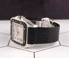 Cartier Santos 100 XL Men's Iced Out 7ct Genuine Diamonds Roman Ref 2656