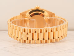 Rolex Day-Date 40mm Black Index Dial Fluted Yellow Gold Men's Watch 228238